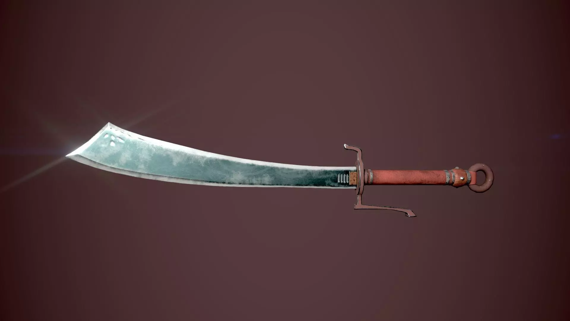 Low Poly Game-Ready Fantasy Heavy Sword Low-poly 3D model_0