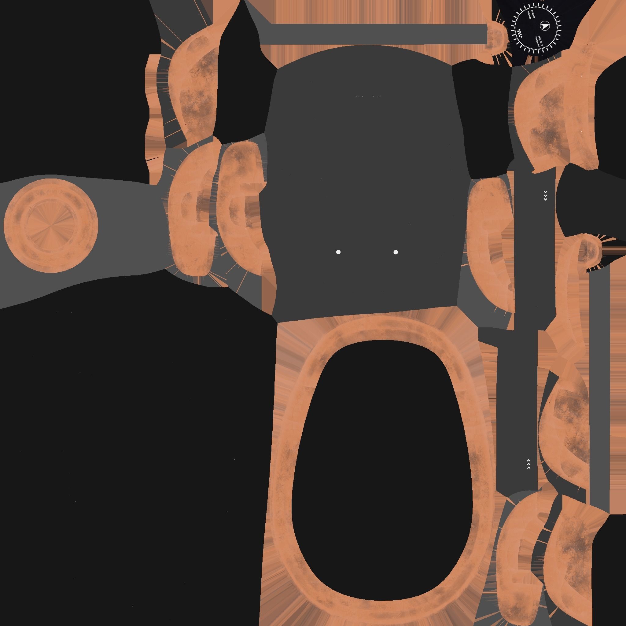 SciFi Backpack C01 Black Bronze - Fashion Character Design Low-poly 3D model_20