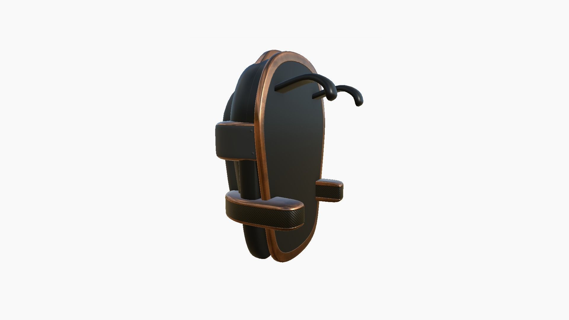 SciFi Backpack C01 Black Bronze - Fashion Character Design Low-poly 3D model_3