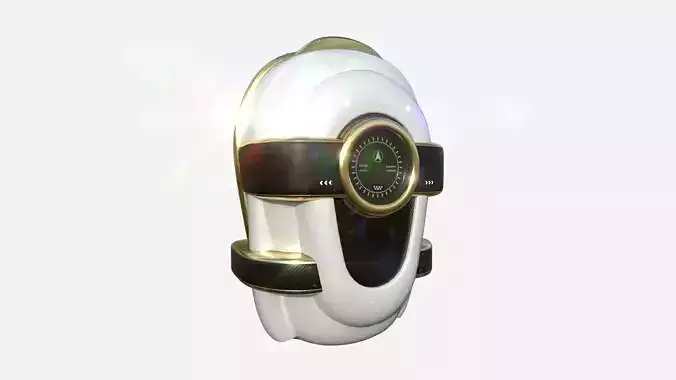 SciFi Backpack C03 White Gold - Fashion Character Design Low-poly 3D model