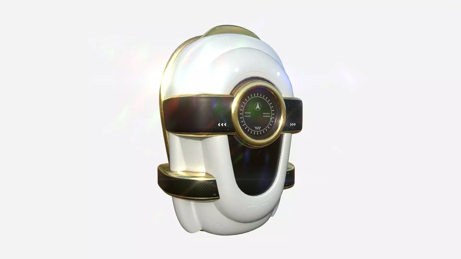 SciFi Backpack C03 White Gold - Fashion Character Design Low-poly 3D model_0