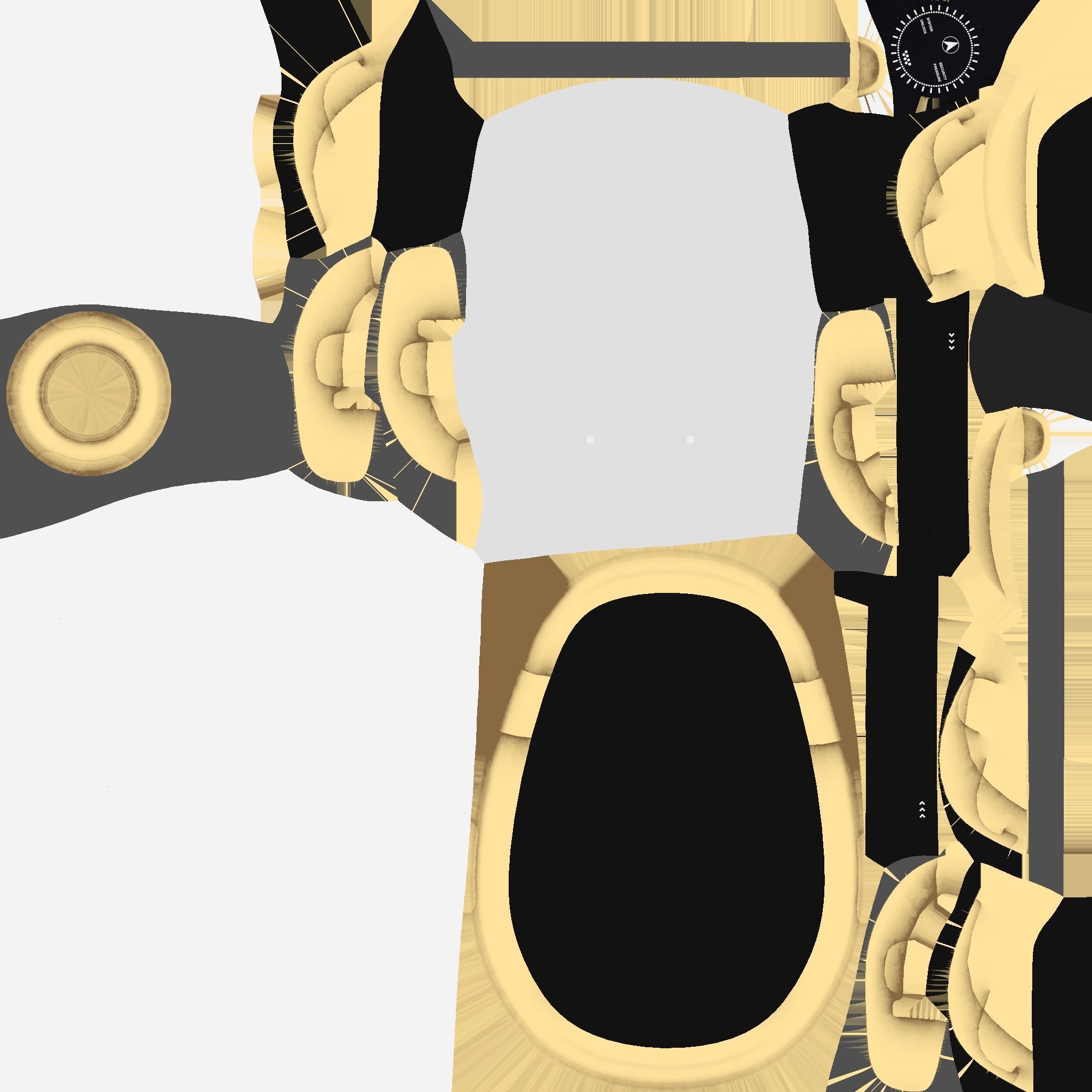 SciFi Backpack C03 White Gold - Fashion Character Design Low-poly 3D model_20