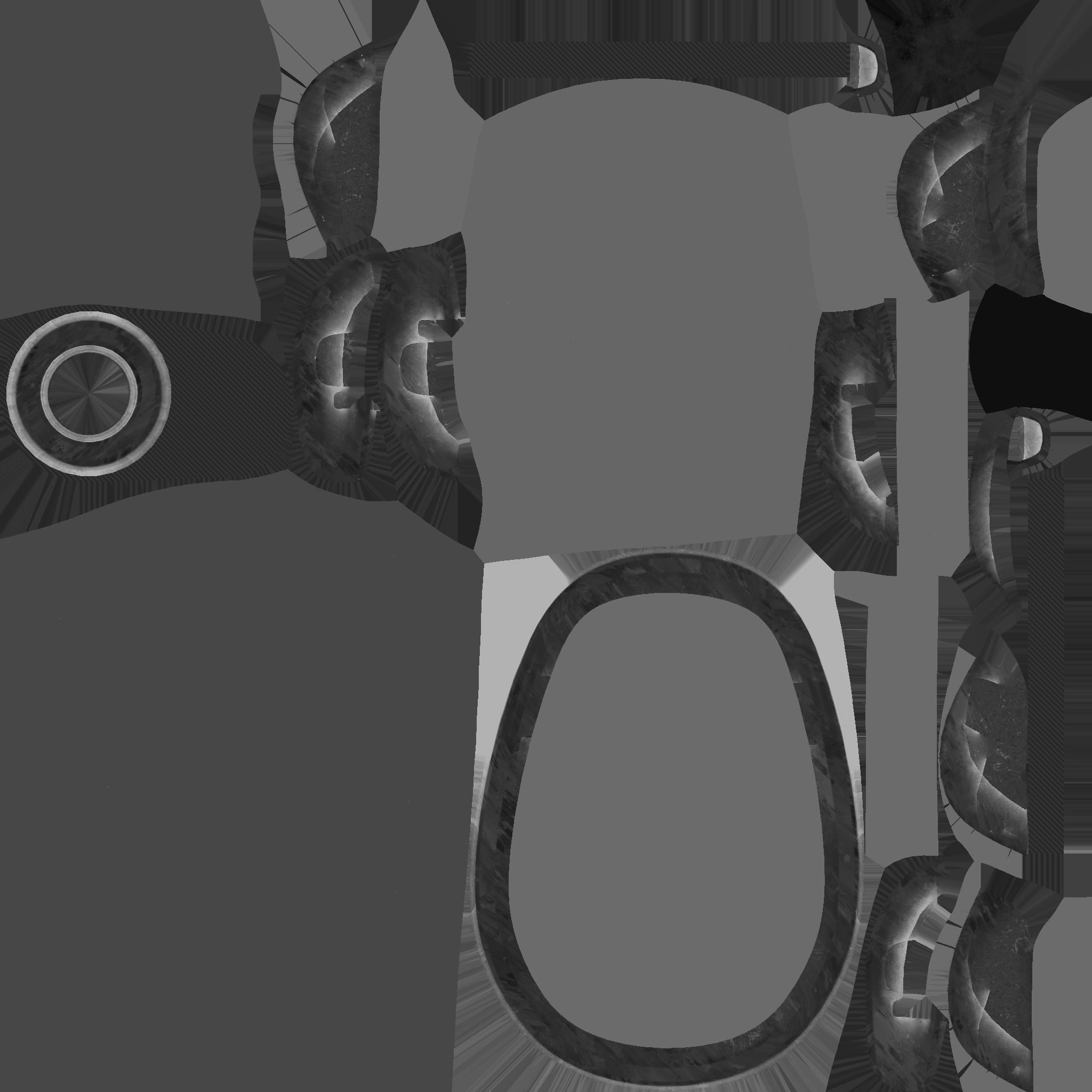 SciFi Backpack C03 White Gold - Fashion Character Design Low-poly 3D model_26