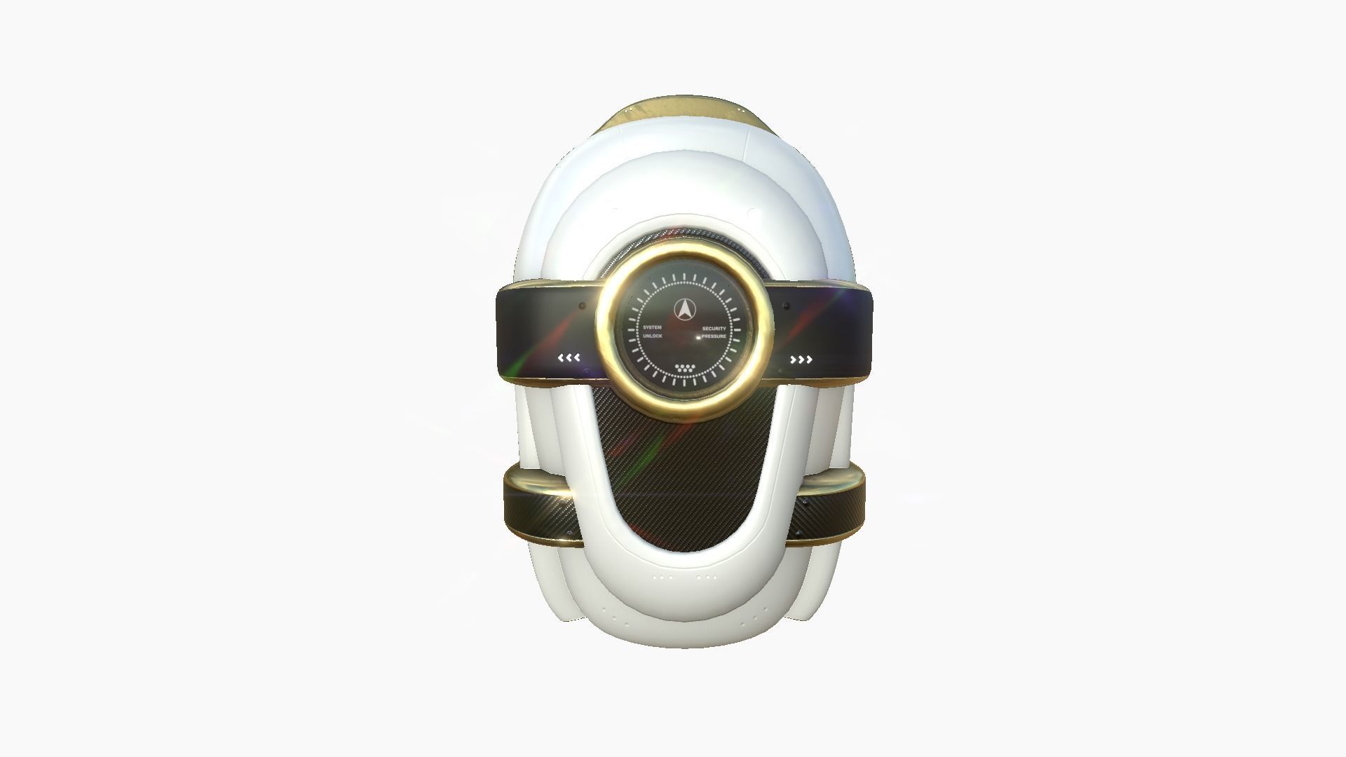 SciFi Backpack C03 White Gold - Fashion Character Design Low-poly 3D model_1