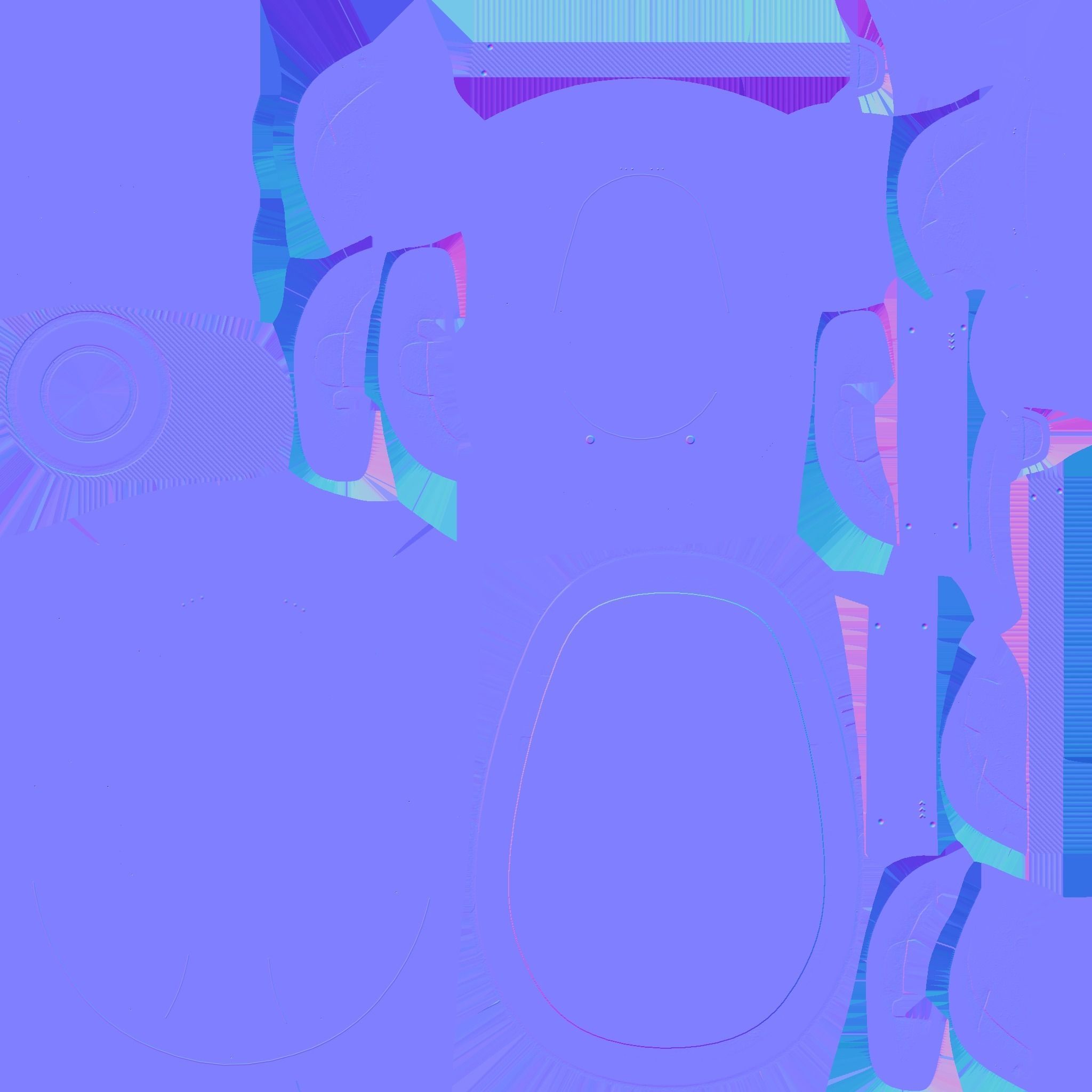 SciFi Backpack C03 White Gold - Fashion Character Design Low-poly 3D model_24