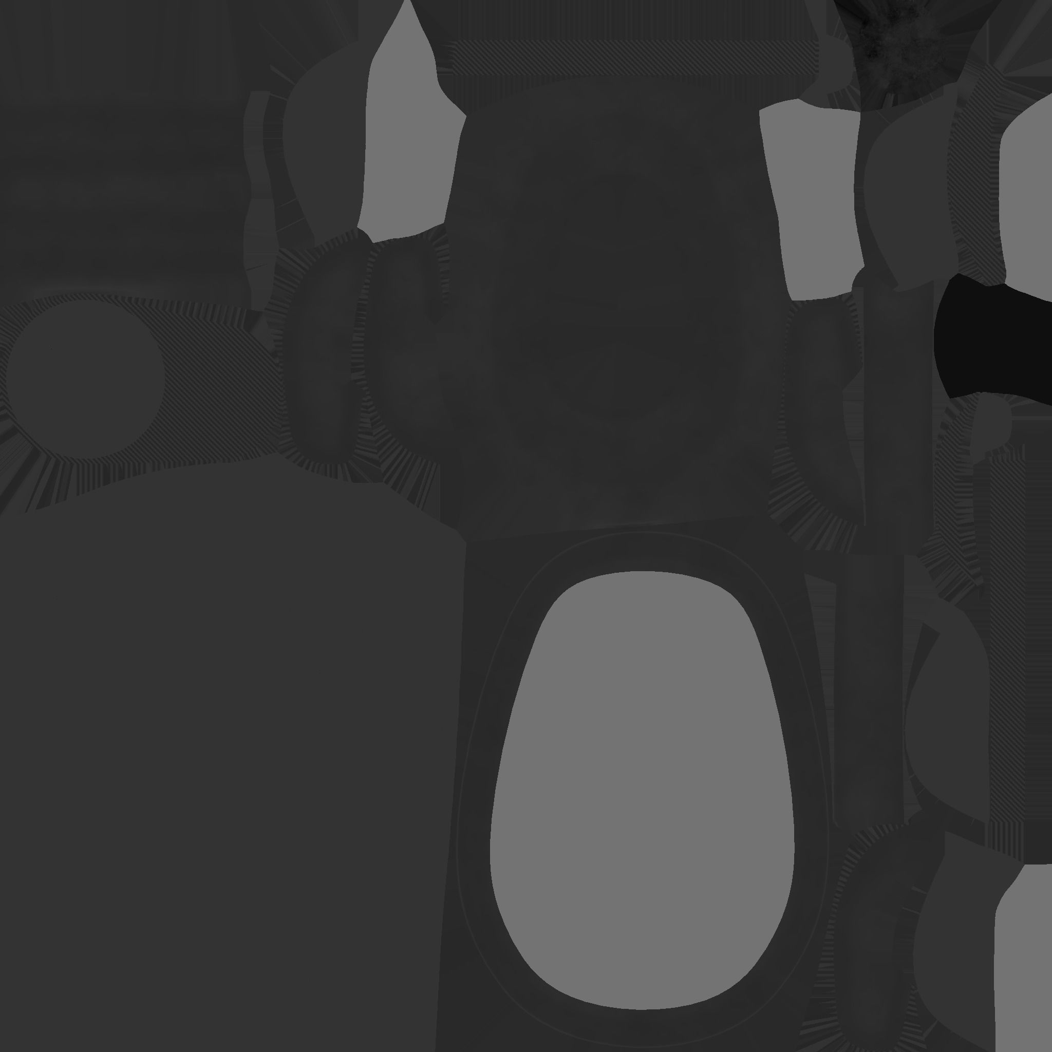 SciFi Backpack C04 Aluminum - Fashion Character Design Low-poly 3D model_26