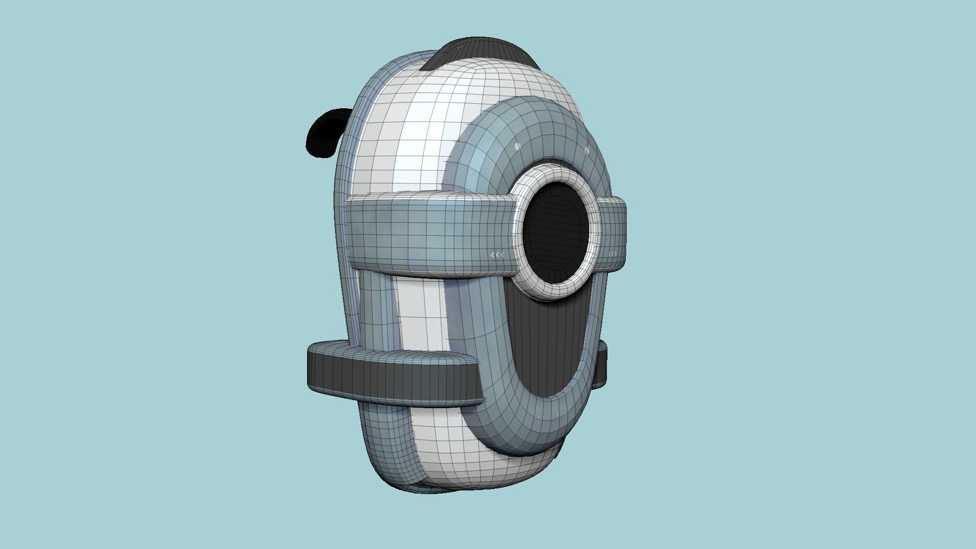 SciFi Backpack C04 Aluminum - Fashion Character Design Low-poly 3D model_6