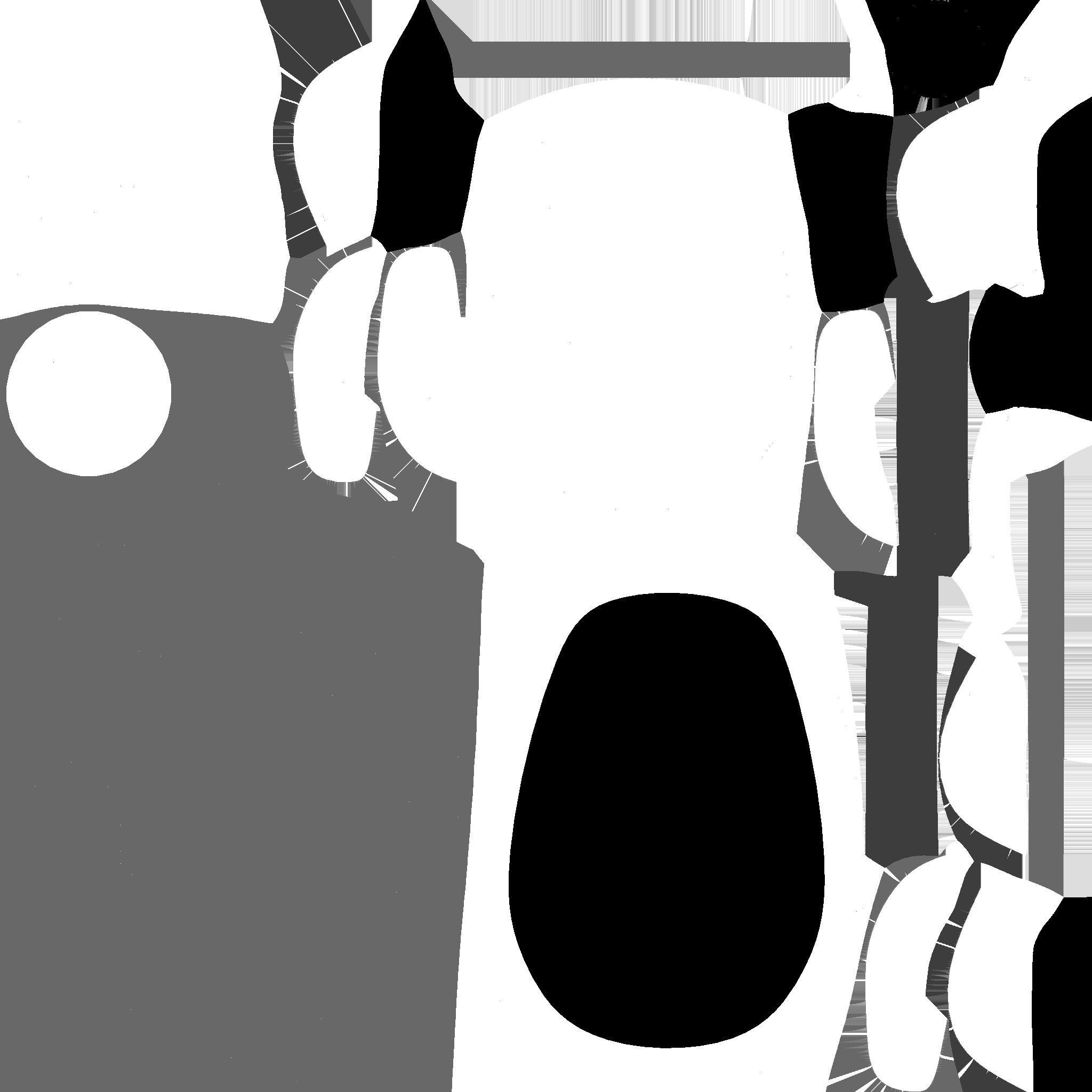 SciFi Backpack C05 White Blue - Fashion Character Design Free low-poly 3D model_23