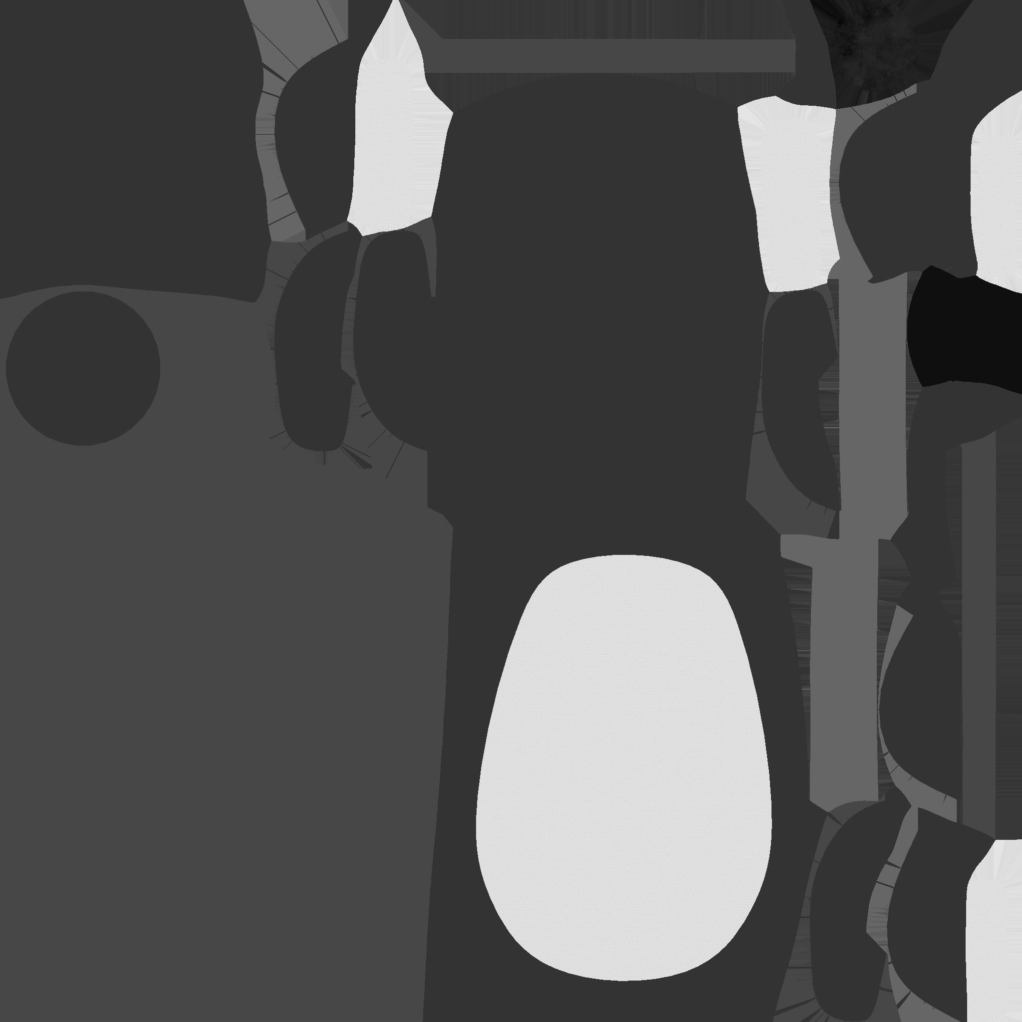 SciFi Backpack C05 White Blue - Fashion Character Design Free low-poly 3D model_26