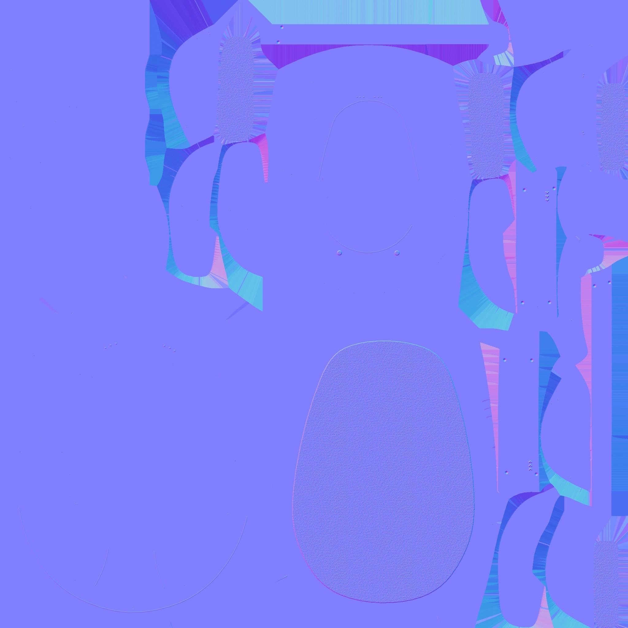 SciFi Backpack C05 White Blue - Fashion Character Design Free low-poly 3D model_24