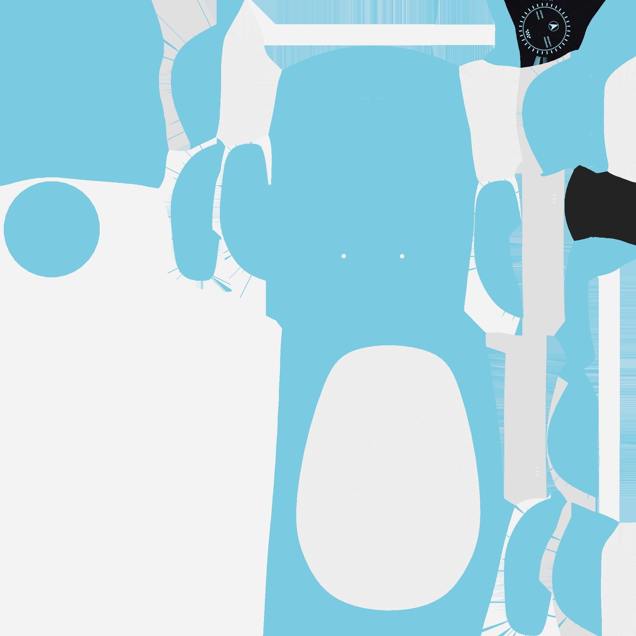 SciFi Backpack C05 White Blue - Fashion Character Design Free low-poly 3D model_20