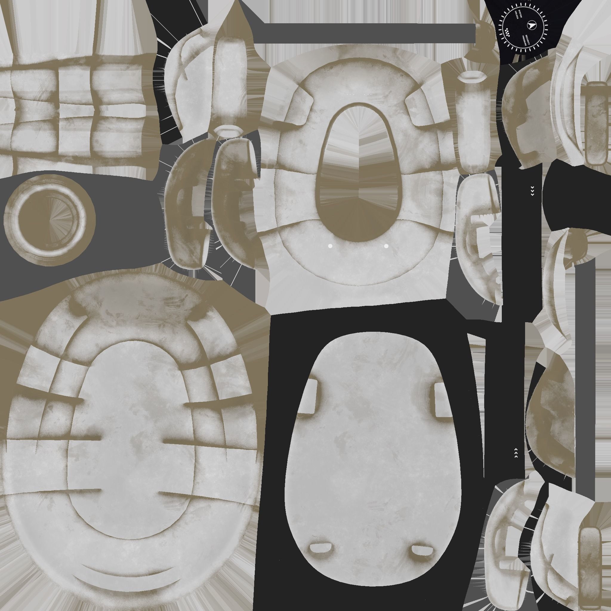 SciFi Backpack C06 White Dirt - Fashion Character Design Low-poly 3D model_20