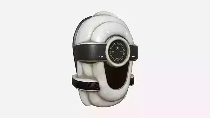 SciFi Backpack C06 White Dirt - Fashion Character Design Low-poly 3D model
