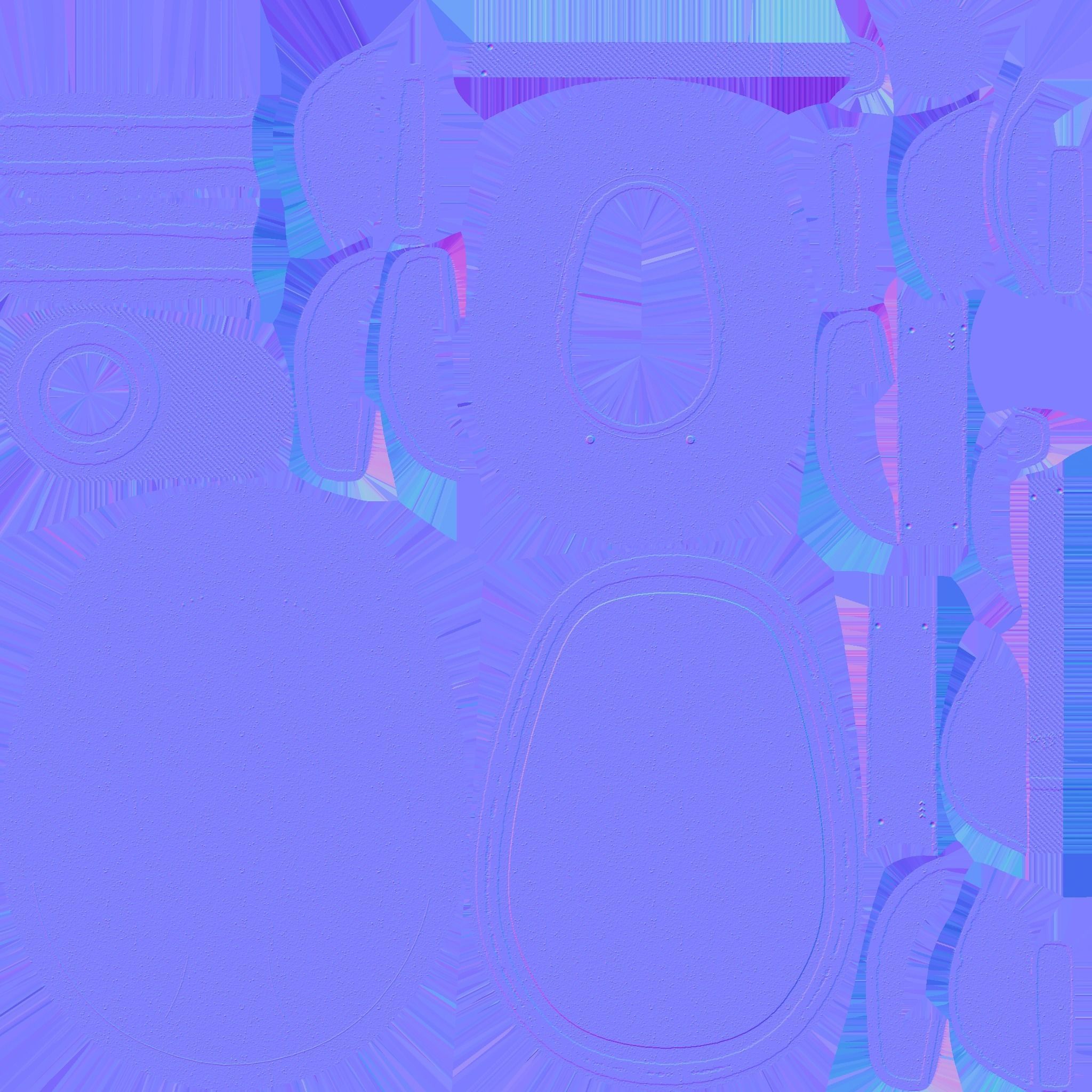 SciFi Backpack C07 Red - Fashion Character Design Low-poly 3D model_24