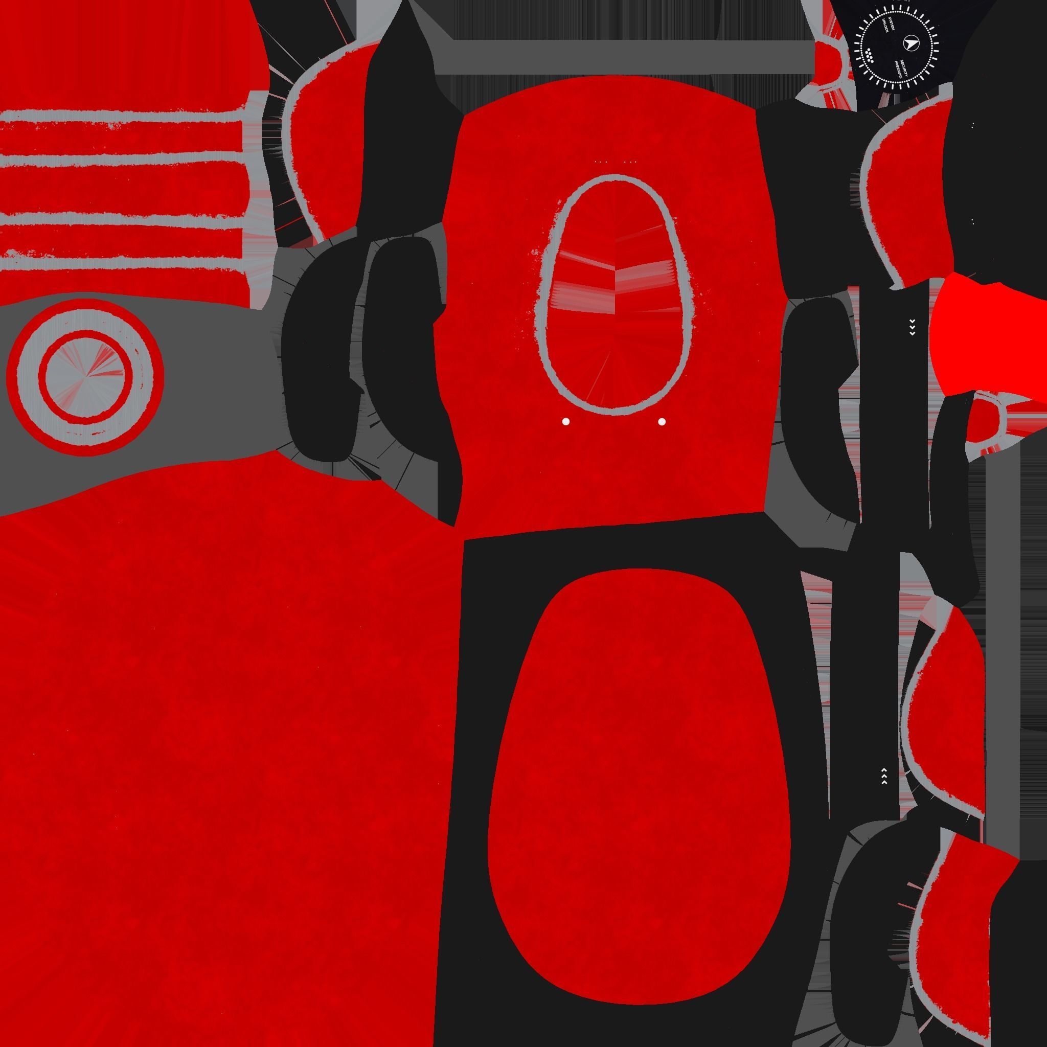 SciFi Backpack C07 Red - Fashion Character Design Low-poly 3D model_20