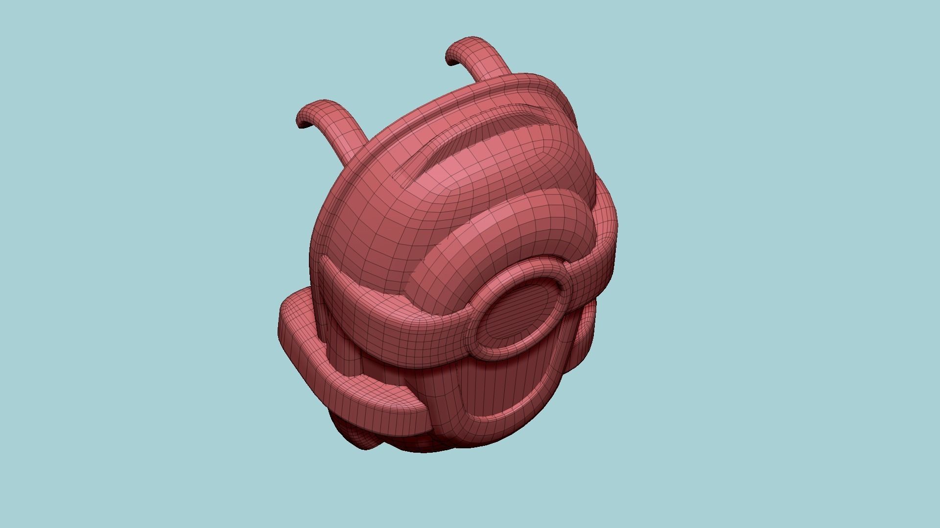 SciFi Backpack C07 Red - Fashion Character Design Low-poly 3D model_17