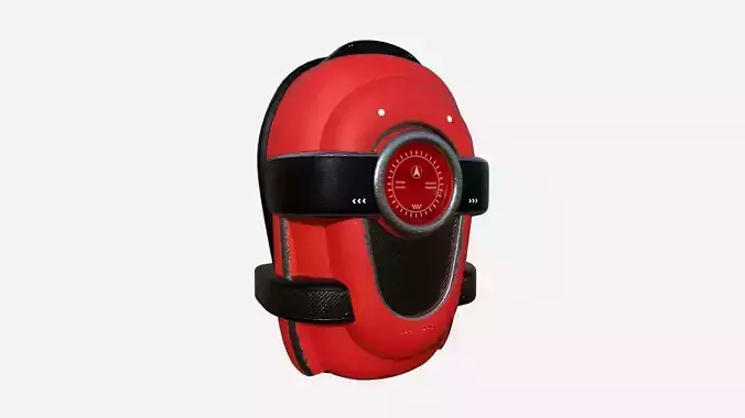 SciFi Backpack C07 Red - Fashion Character Design Low-poly 3D model