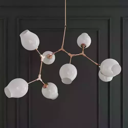 Chandelier  branching bubble chandelier 8 milk