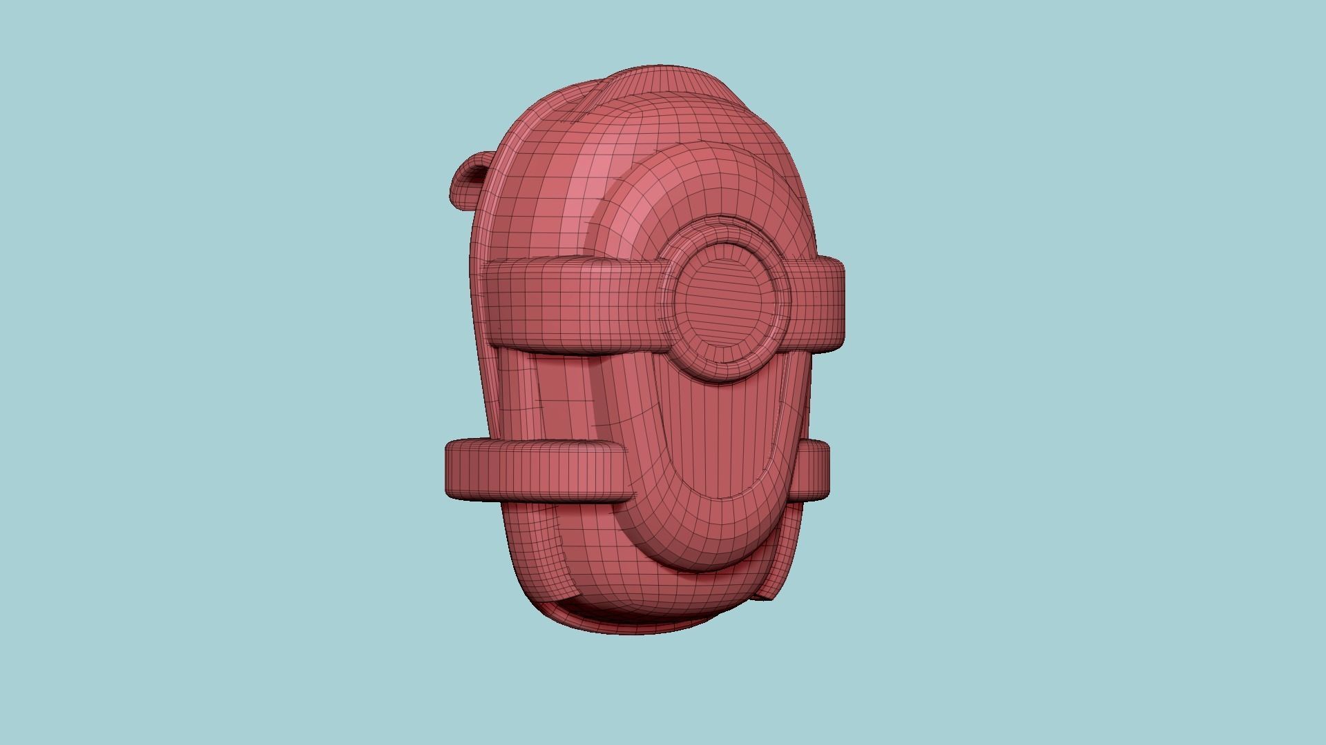 SciFi Backpack C08 Steel - Fashion Character Design Low-poly 3D model_14