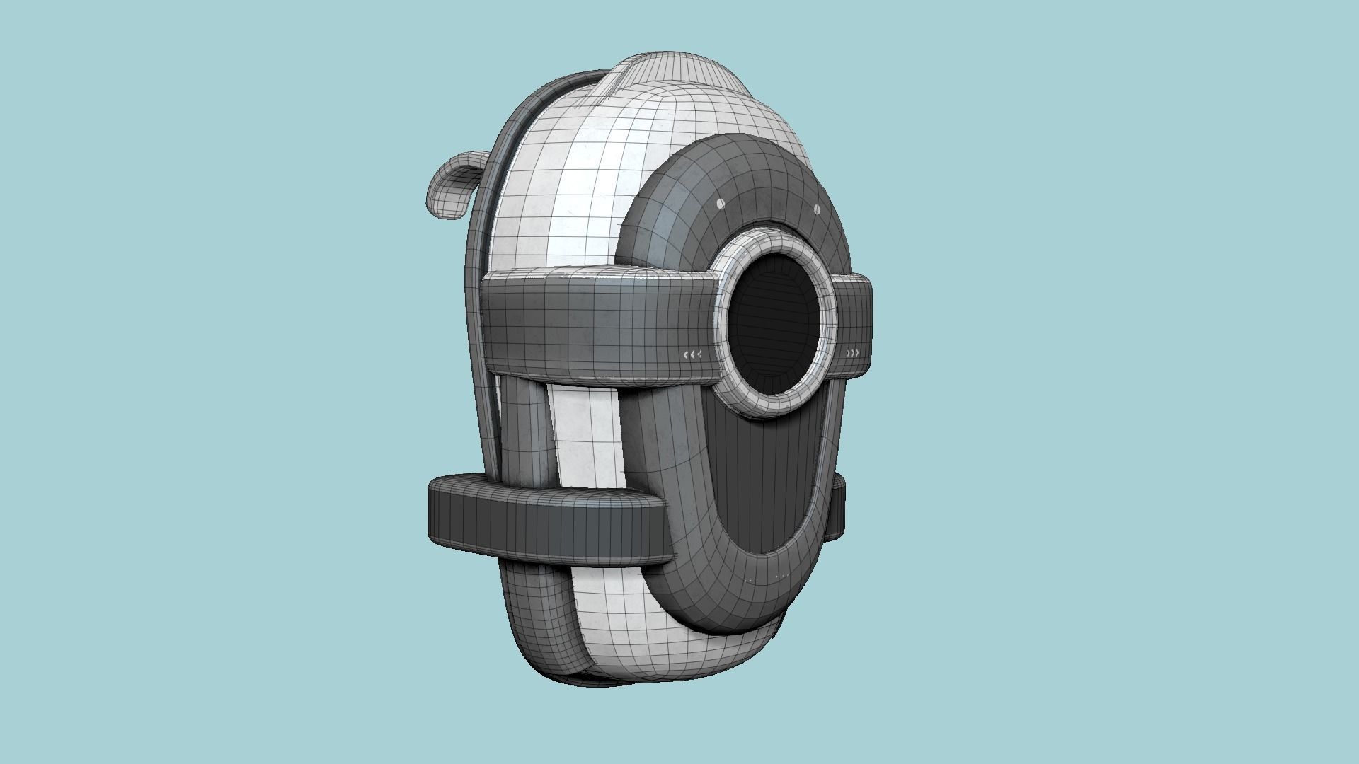 SciFi Backpack C08 Steel - Fashion Character Design Low-poly 3D model_6