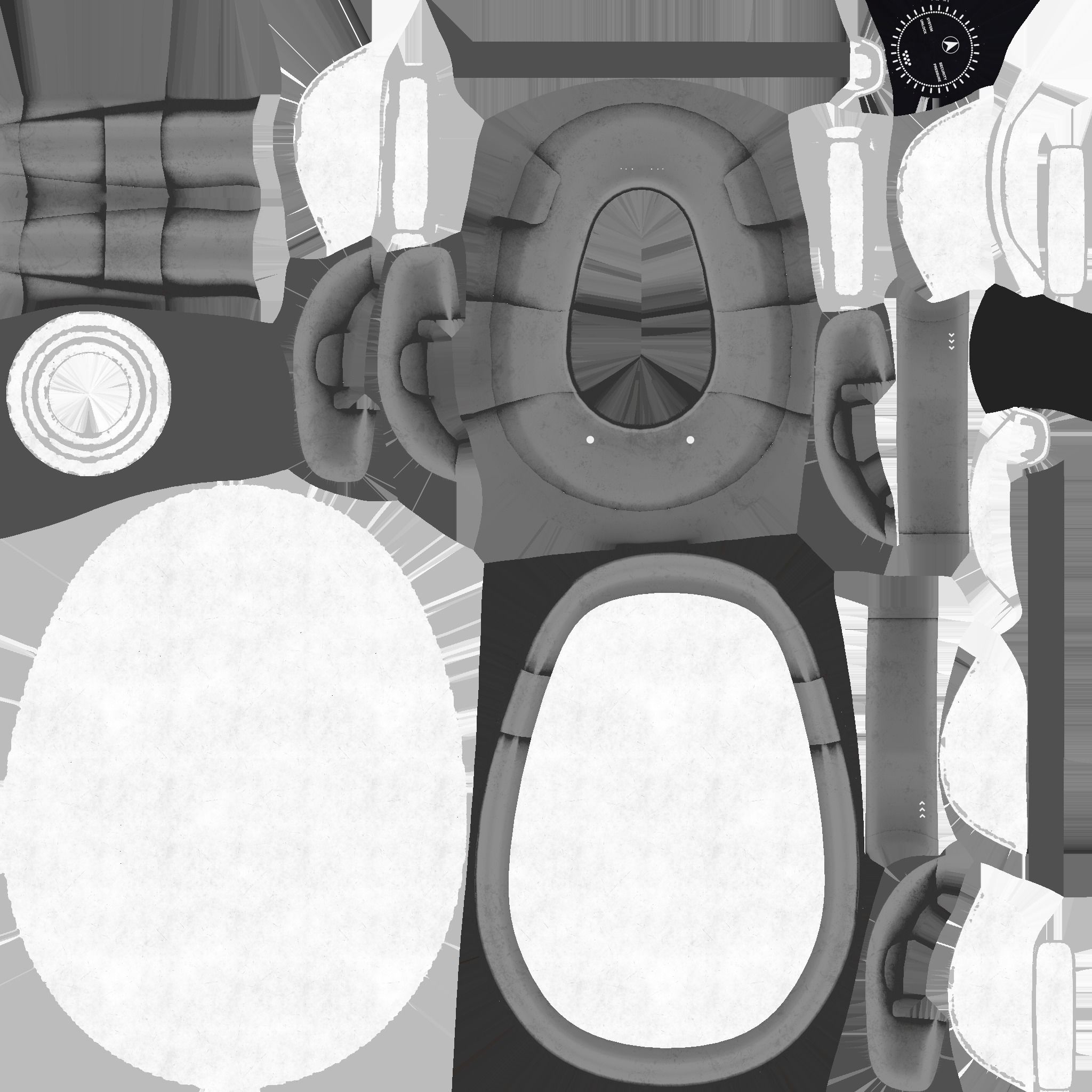 SciFi Backpack C08 Steel - Fashion Character Design Low-poly 3D model_20