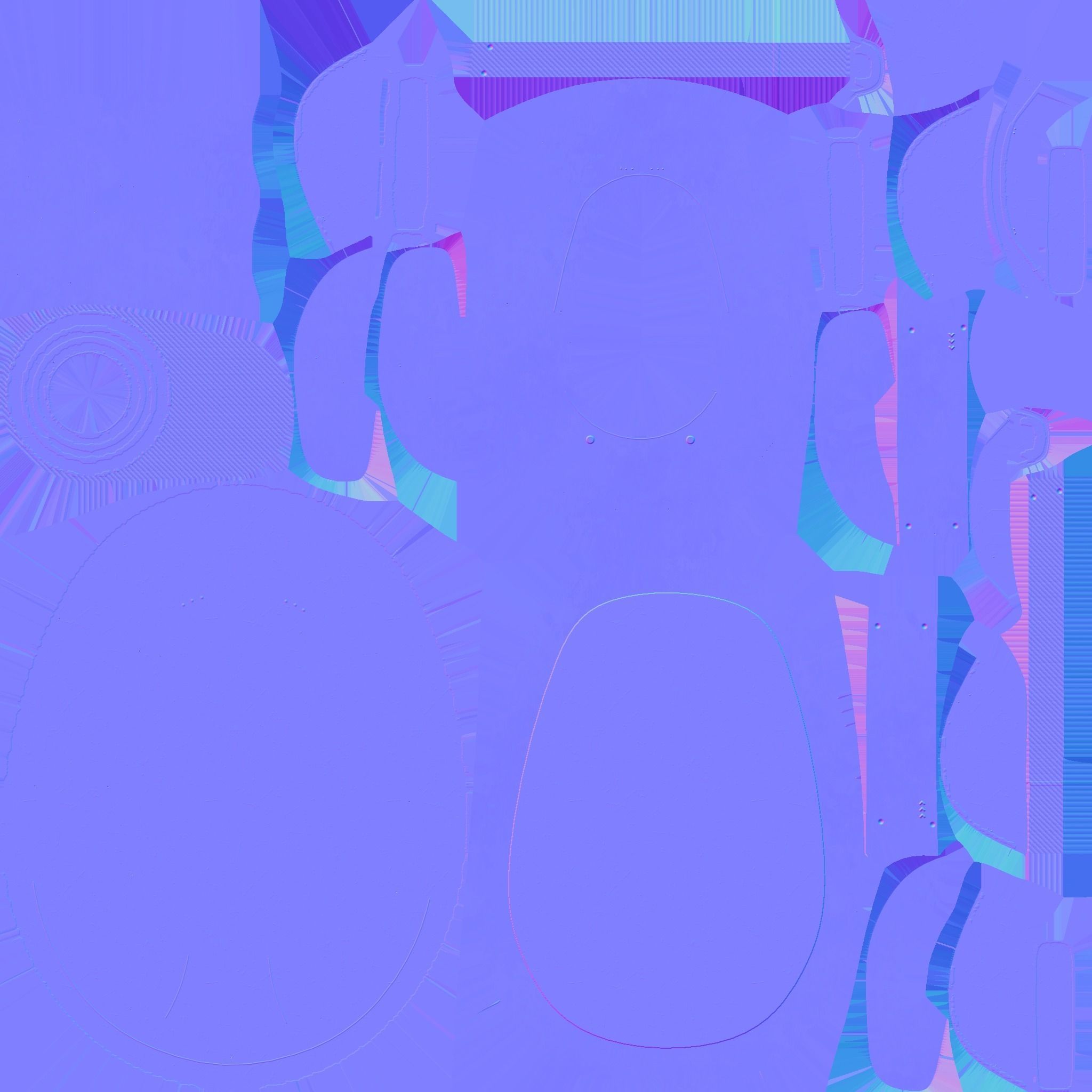 SciFi Backpack C08 Steel - Fashion Character Design Low-poly 3D model_24