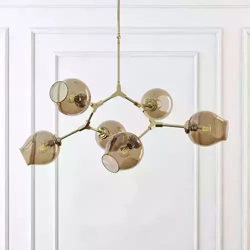 Chandelier  bubble chandelier 6 smoke