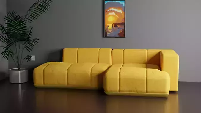 Sofa for interior 001 3D model