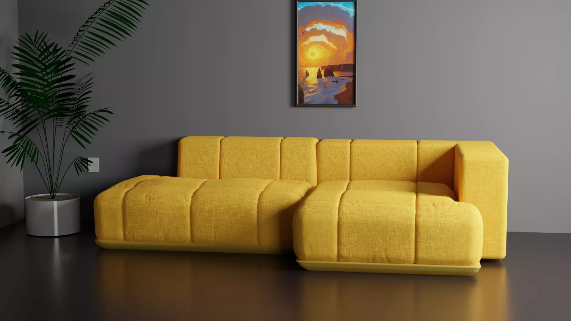 Sofa for interior 001 3D model