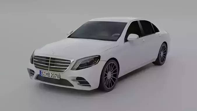 Mercedes-Benz S-Class W222 Free low-poly 3D model