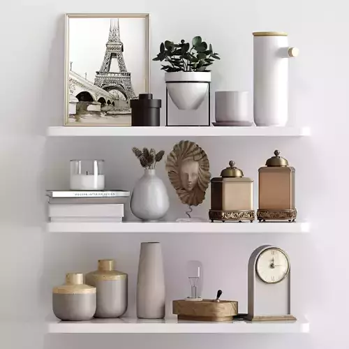 Decorative set eiffel tower shelf