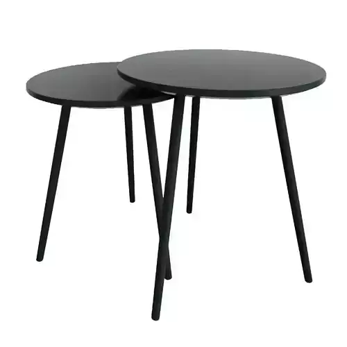 Set of coffee tables black Scalo