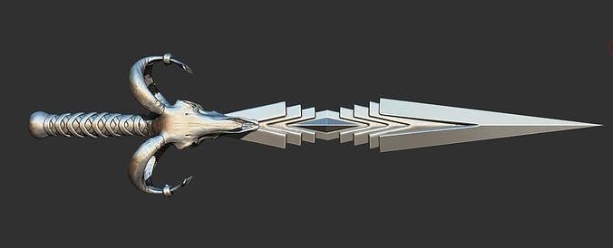sword skull ram 3D print model