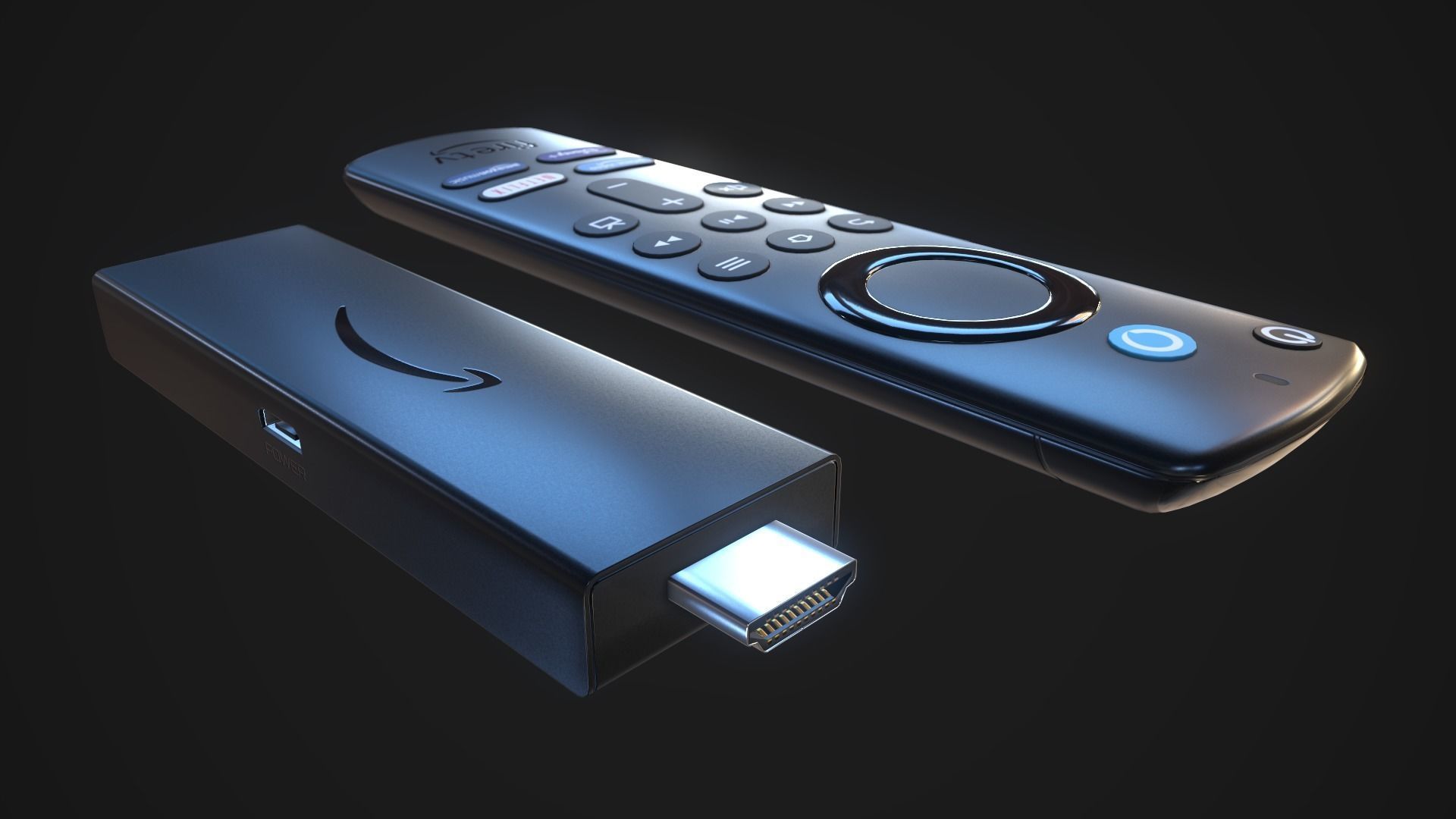 Amazon Fire TV Low-poly 3D model_2