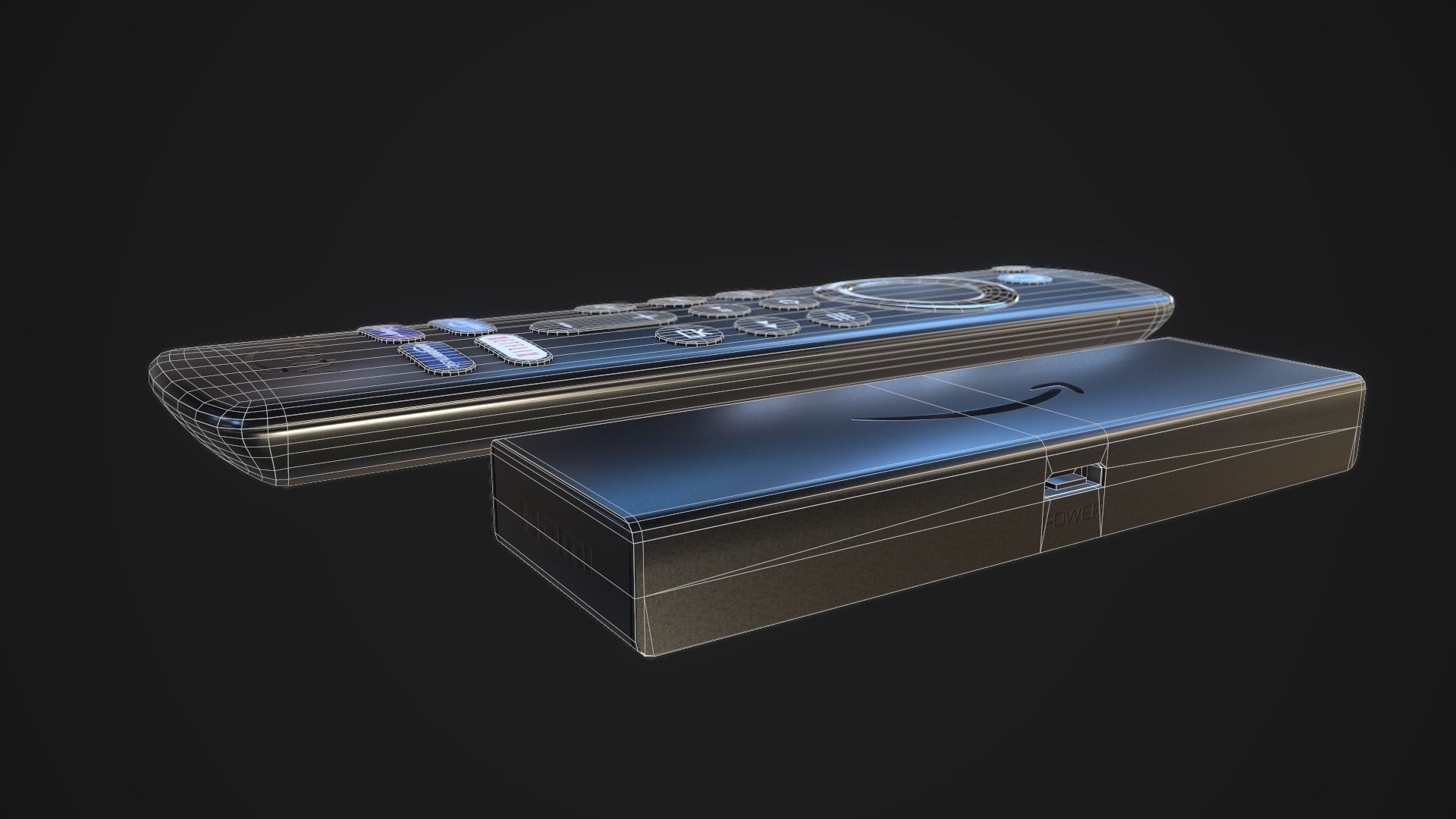 Amazon Fire TV Low-poly 3D model_8