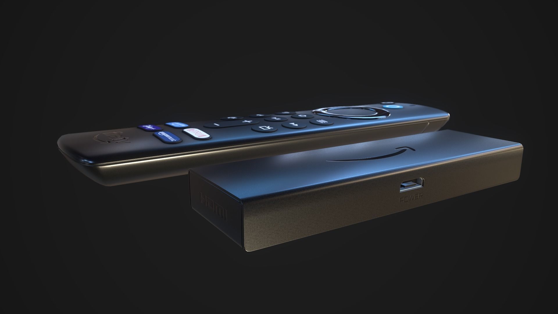 Amazon Fire TV Low-poly 3D model_1