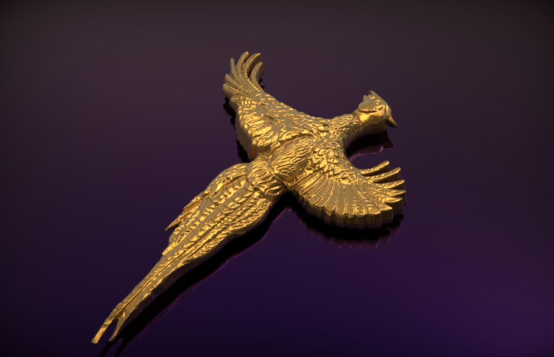 pheasant 3d model bird hunting art sculptures 3D print model_2
