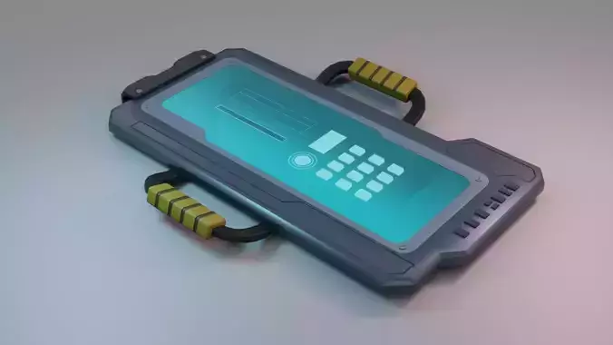Sci-Fi Tablet - Low Poly - Game Ready - PBR
