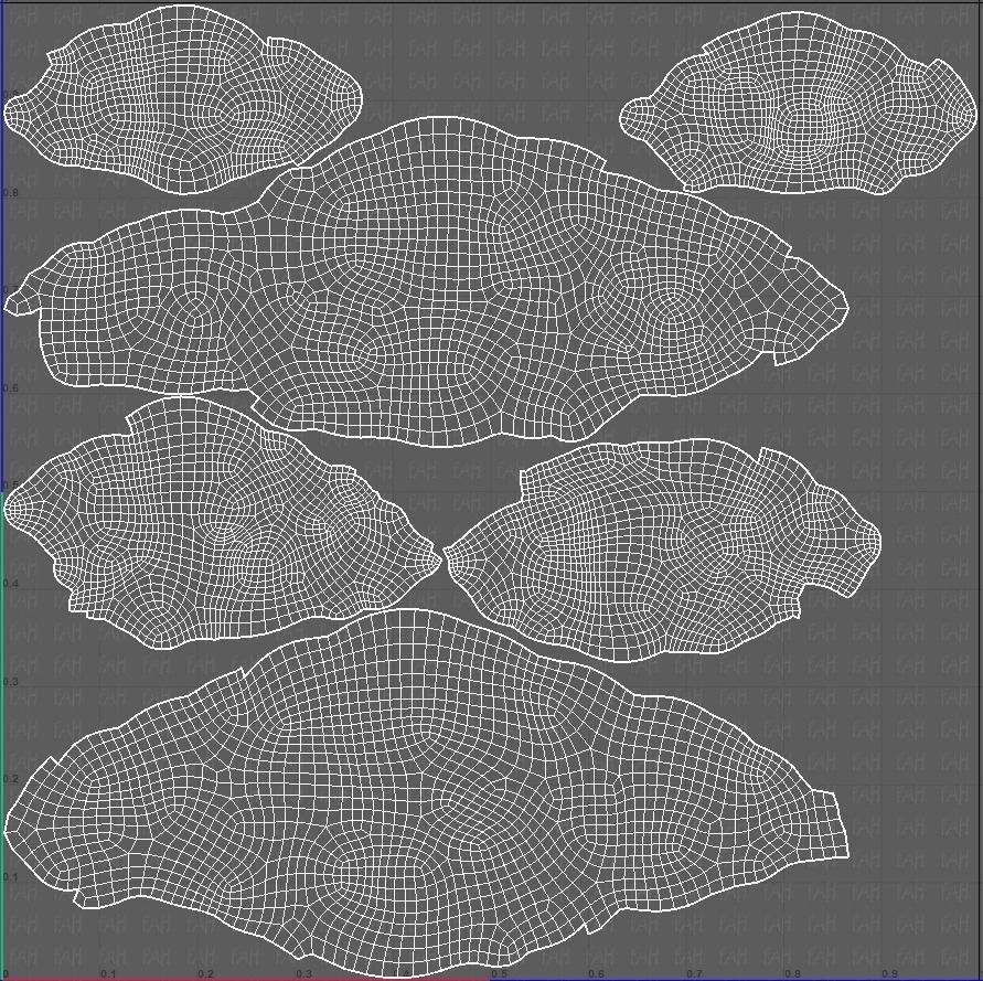 Clouds cartoon V03 Low-poly 3D model_43