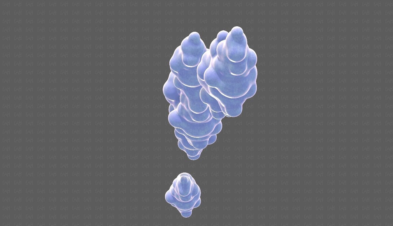 Clouds cartoon V03 Low-poly 3D model_23