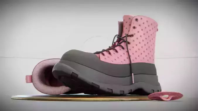 Grey-Pink PBR Footware Urban PBR Boots