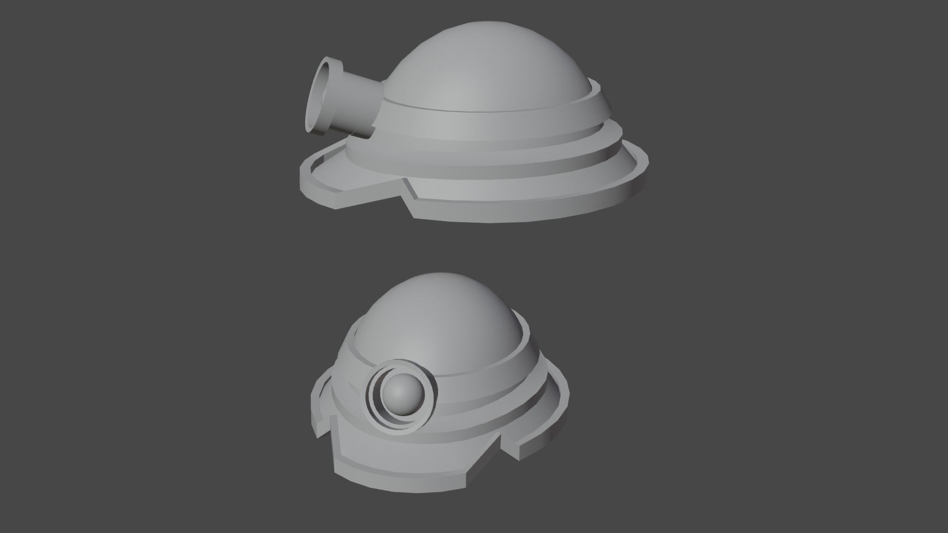 Mining Helmet in Blender3d Low-poly 3D model_4