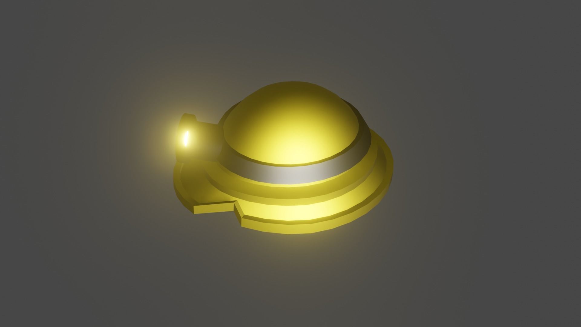 Mining Helmet in Blender3d Low-poly 3D model_3