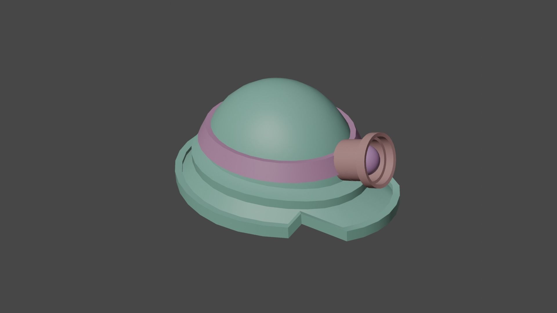 Mining Helmet in Blender3d Low-poly 3D model_2