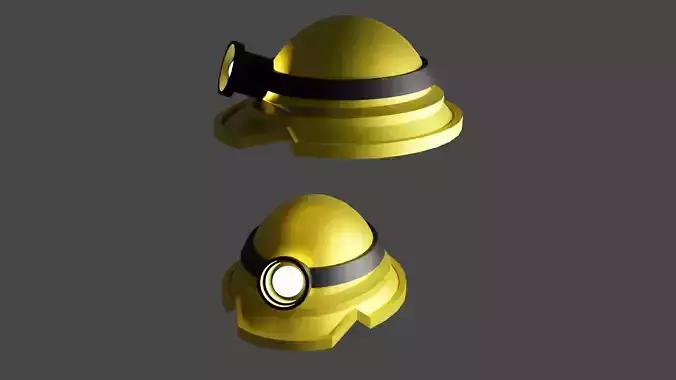 Mining Helmet in Blender3d