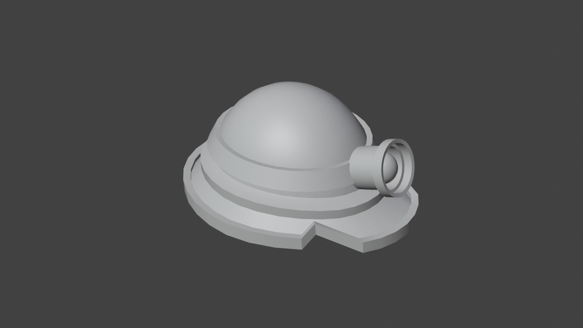 Mining Helmet in Blender3d Low-poly 3D model_1