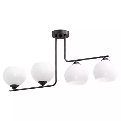 vitaluce-v4944 three light fixtures hanging from metal frame