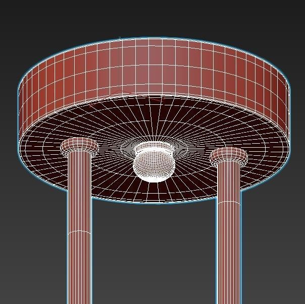 vitaluce-v4944 three light fixtures hanging from metal frame 3D model_5