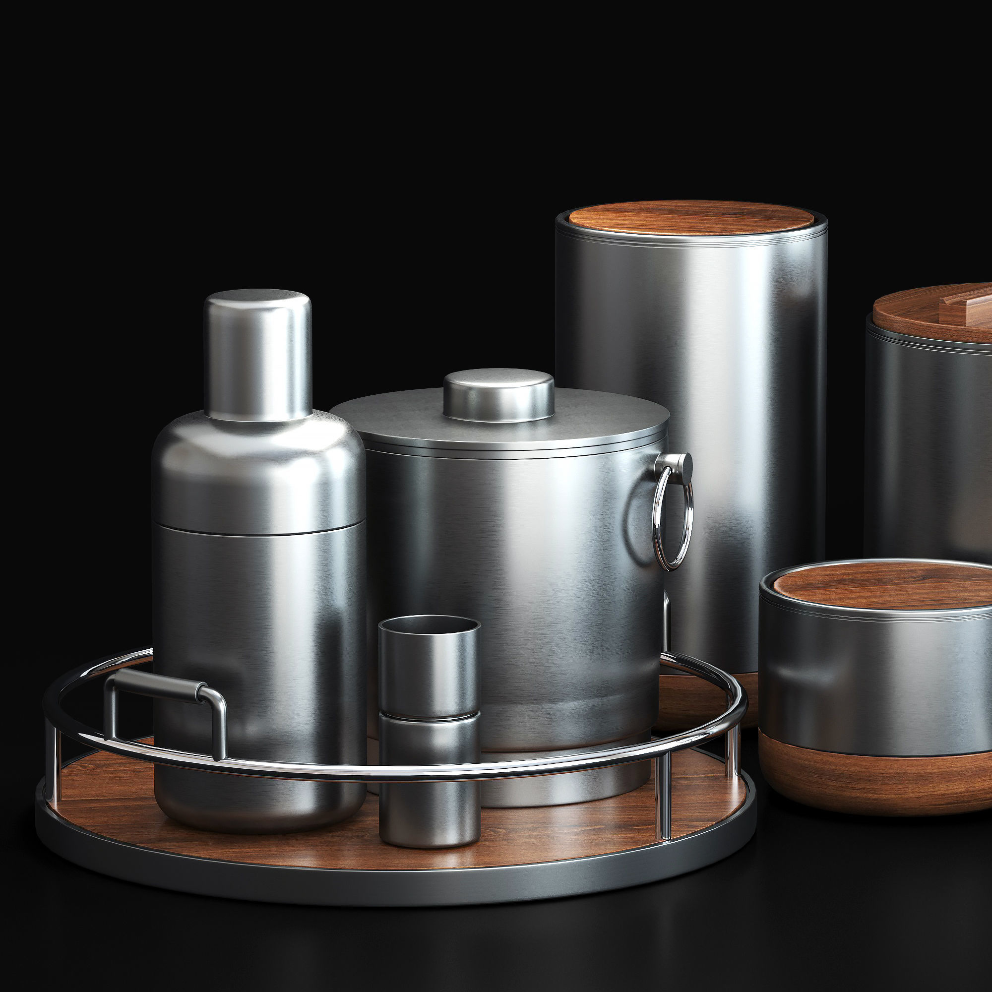 Decorative kitchen set 3D model_2