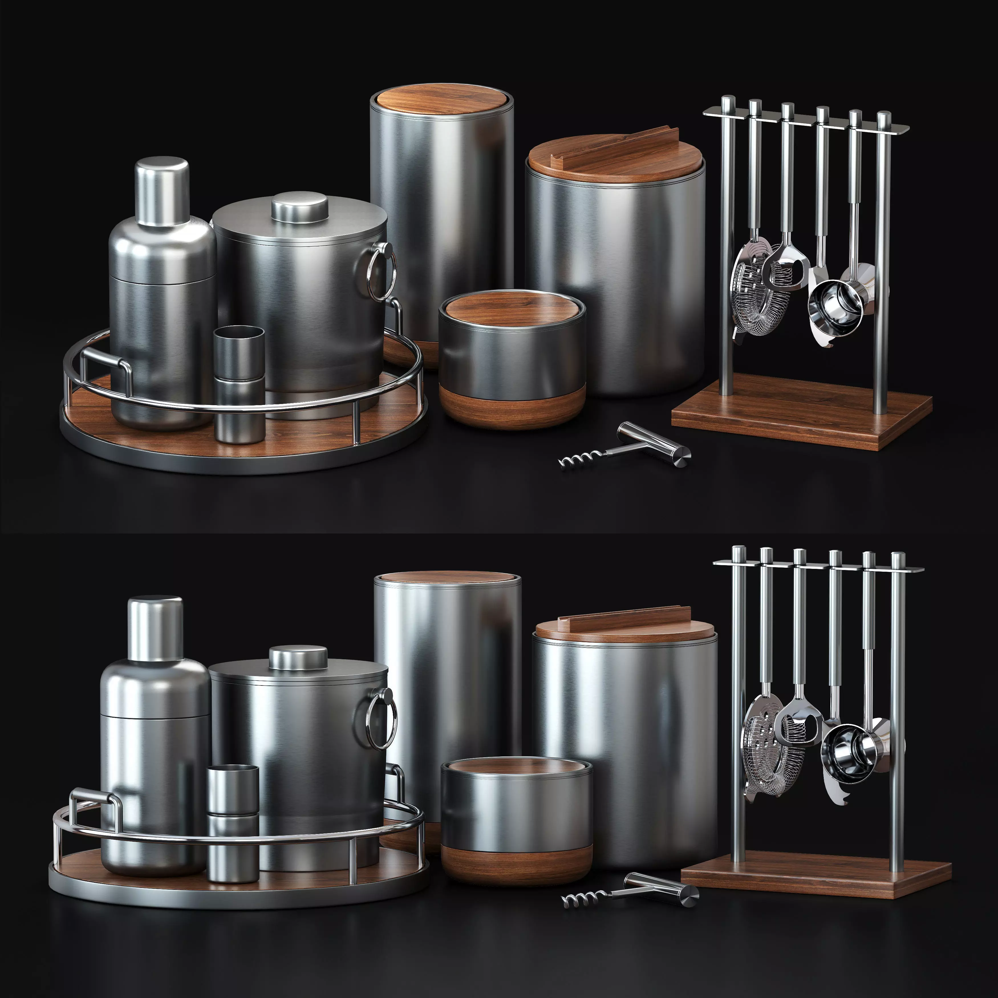 Decorative kitchen set 3D model_0